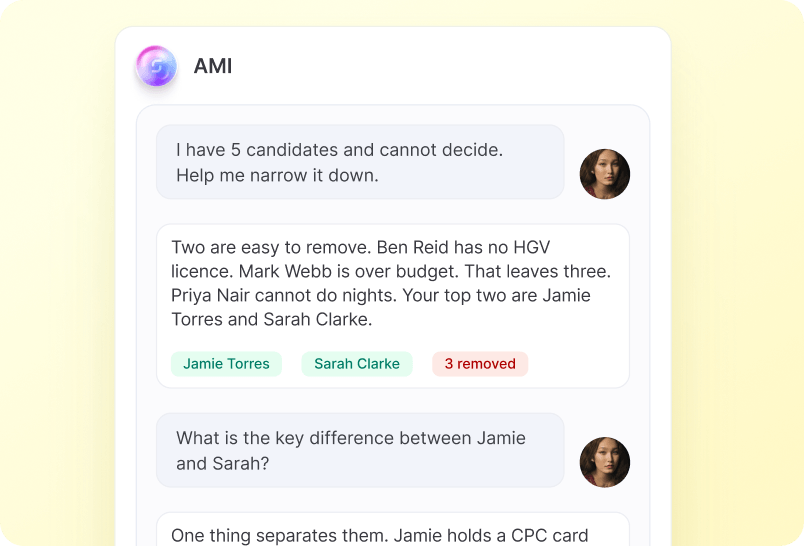 Tighten Your Shortlist screenshot