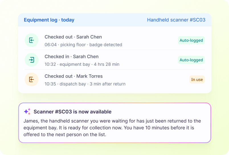 Smart Equipment Logs screenshot