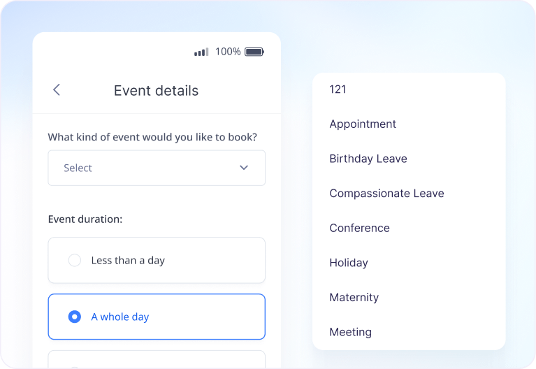 Modern mobile app screenshot