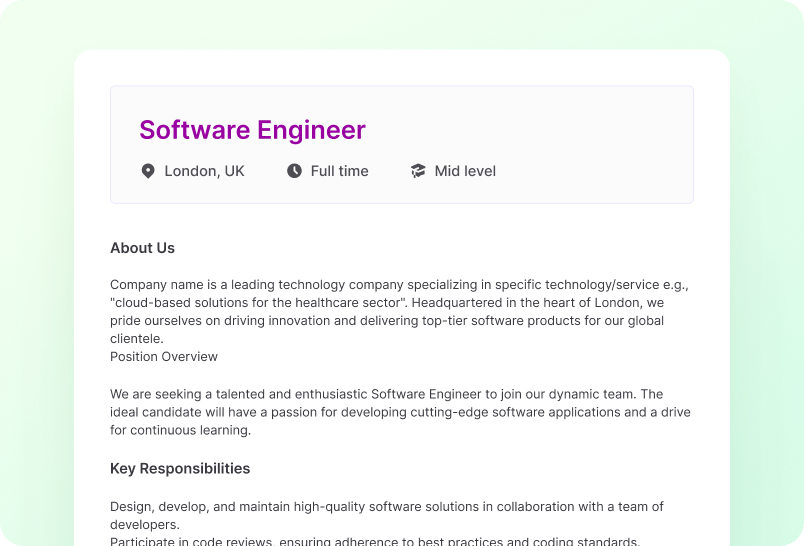 Publish your own career page screenshot
