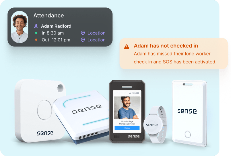 Time Clocks, Panic Buttons, Location Intelligence and More from Sense Workplace screenshot