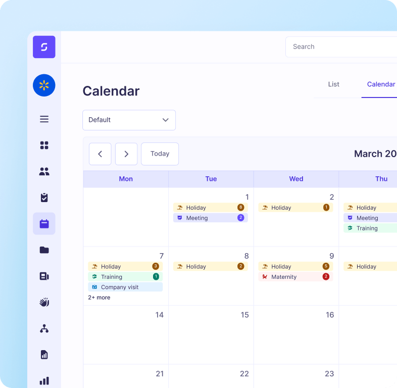 Book, Approve and Track Holidays and Events screenshot