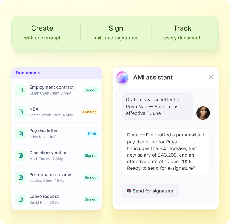 Your AI-Powered HR Document Hub screenshot