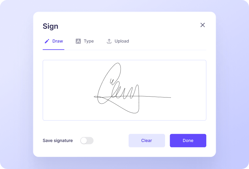 On-Document Signatures screenshot