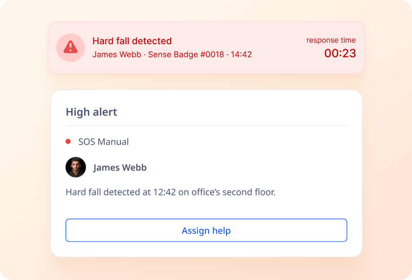 Hard Fall and Movement Detection screenshot