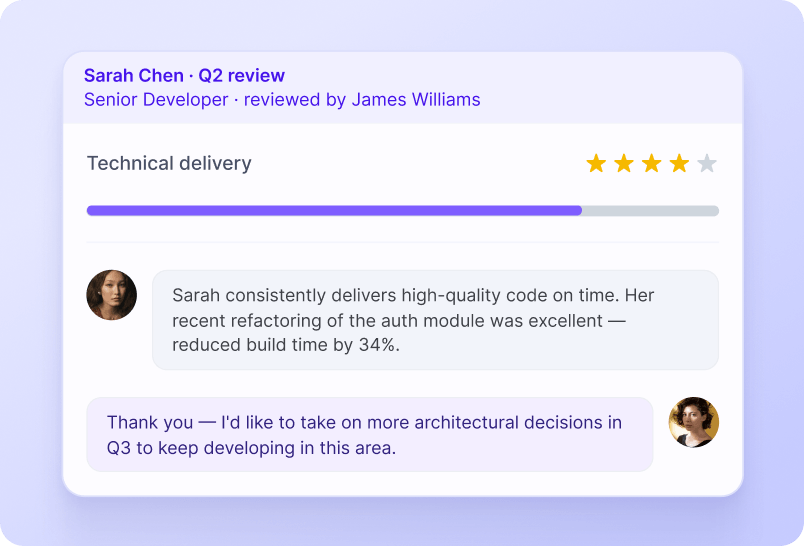 Interactive Reviews screenshot