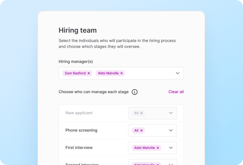 Customise Permissions screenshot