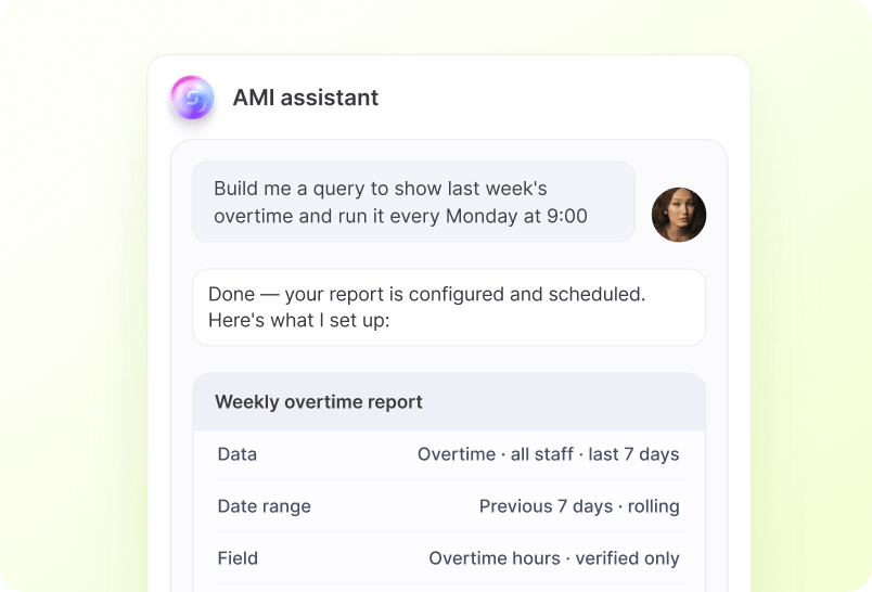 AI Report Builder screenshot