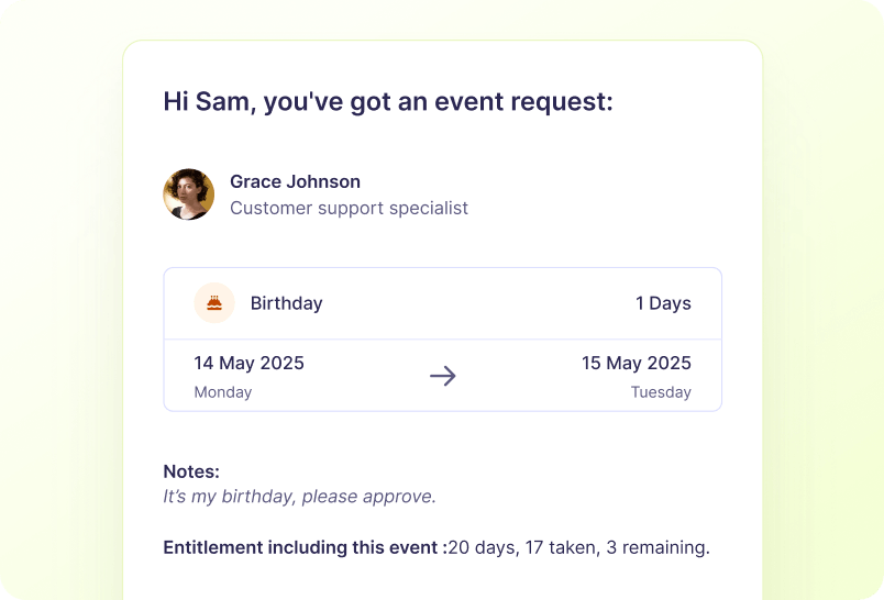 Register Sickness & Absence screenshot