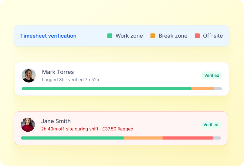 Itemised Timesheets screenshot