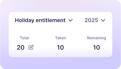 Holiday and events screenshot