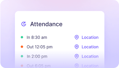 Time and attendance screenshot